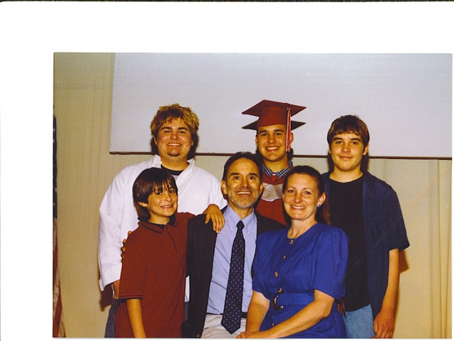 Ernie & Ann Hernandez with Rik, Ben, Max and Jeff at Maxs HS graduation in 2004